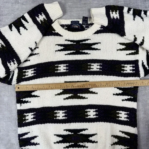 Gant Salty Dog Sweater Mens Medium Vintage 90s Handknit Nordic Aztec Grandpa - Picture 12 of 13